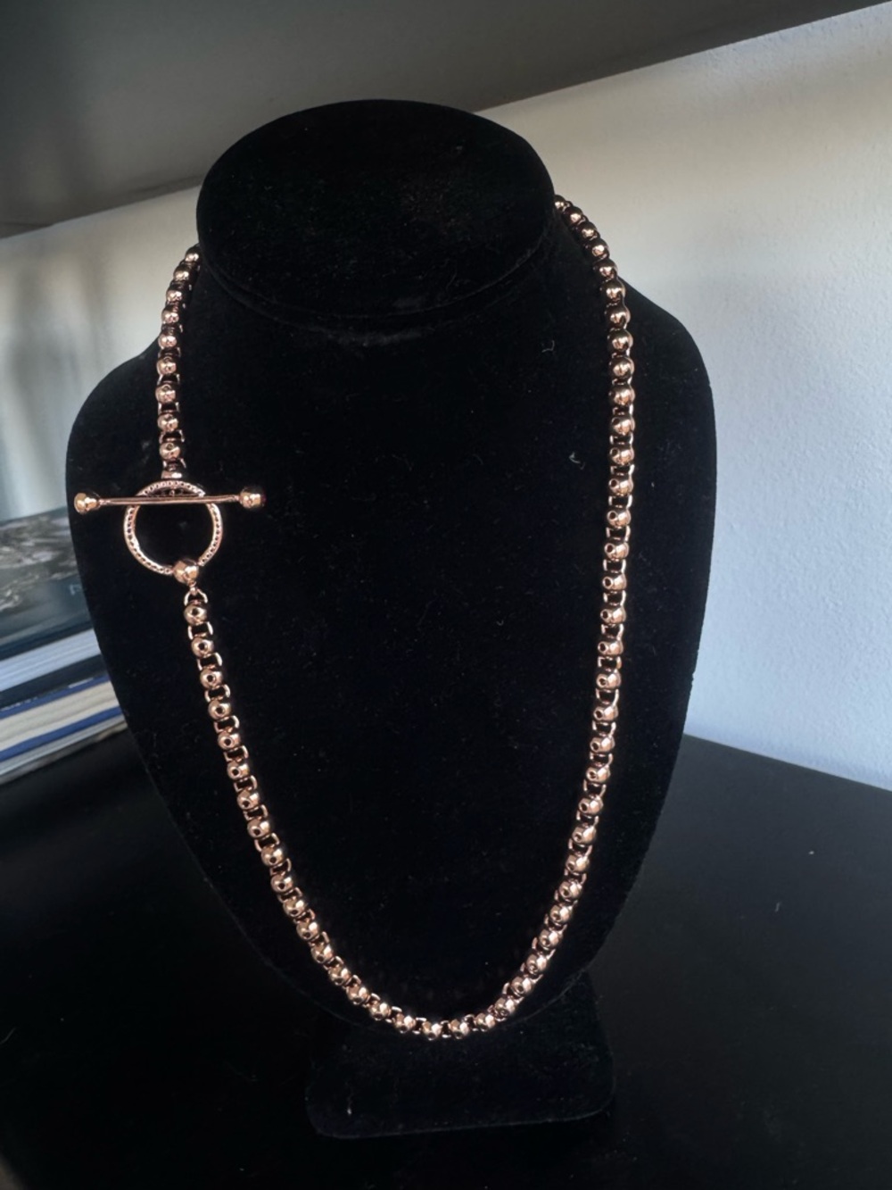 Stunning Versatile Eddie Borgo toggle necklace with stone accent